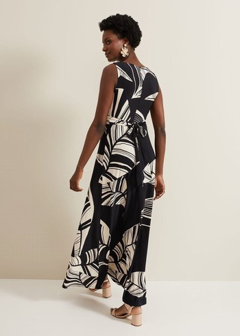 Phase Eight Artemis Abstract Dress Black/Multicolor Canada | ECQSDF-730